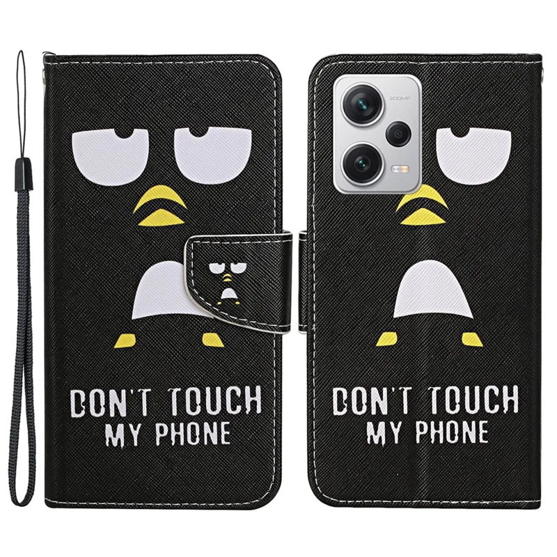 For Xiaomi Redmi Note 12 Pro 5G / Note 12 Pro Speed 5G / Poco X5 Pro 5G Leather Pattern Wallet Stand Phone Case - Penguin