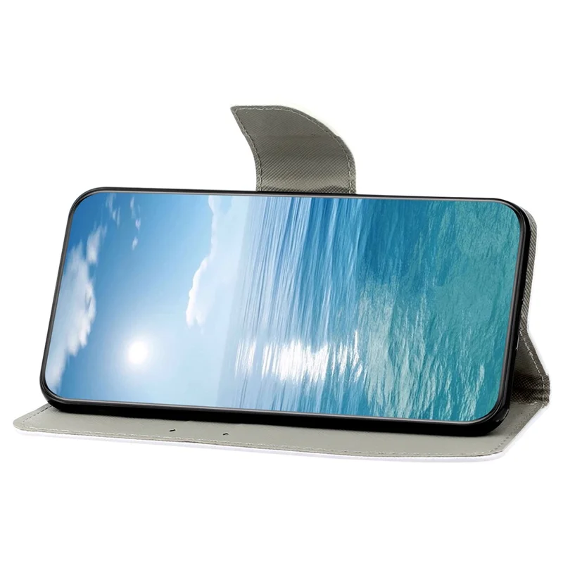 Für Xiaomi Redmi Note 12 Pro 5G / Note 12 Pro Speed 5G / Poco X5 Pro 5G Lederstruktur-Brieftasche-Ständer-Handyhülle - Leuchtende Schmetterlinge