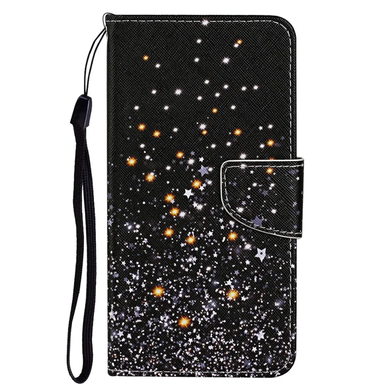 For Xiaomi Redmi Note 12 Pro 5G / Note 12 Pro Speed 5G / Poco X5 Pro 5G Leather Pattern Wallet Stand Phone Case - Shattered Stars