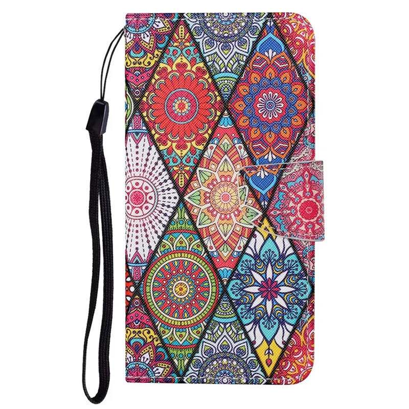 For Xiaomi Redmi Note 12 Pro 5G / Note 12 Pro Speed 5G / Poco X5 Pro 5G Leather Pattern Wallet Stand Phone Case - Rhombus / Totem