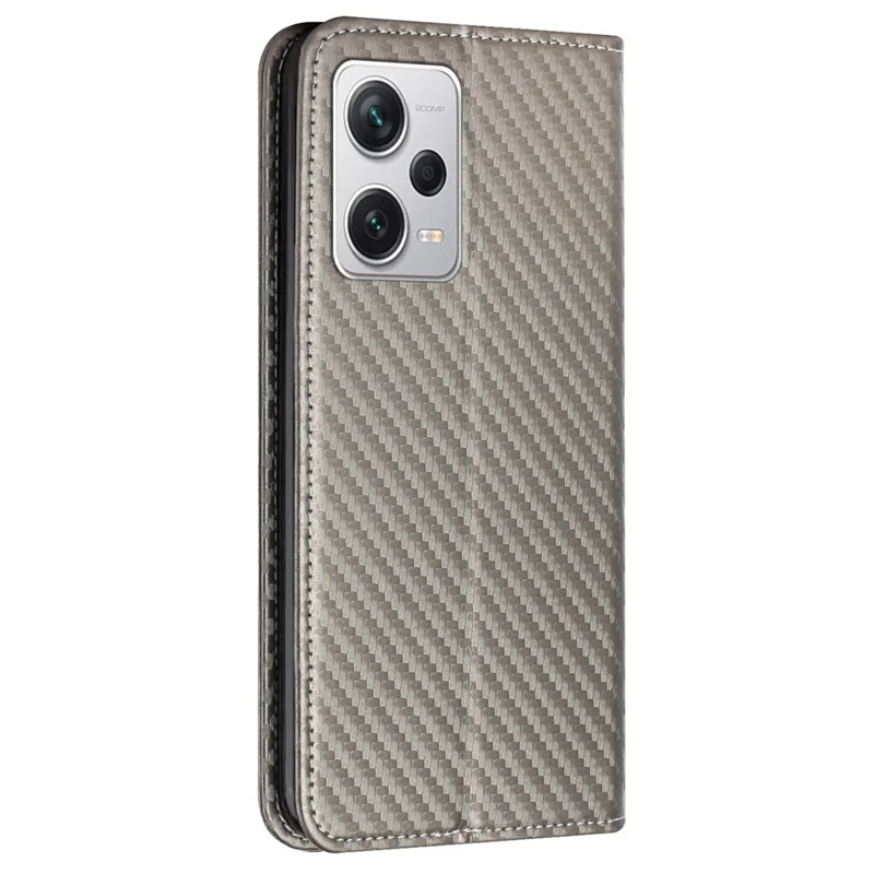 For Xiaomi Poco X5 Pro 5G / Redmi Note 12 Pro 5G / Note 12 Pro Speed 5G Leather Phone Case Stand - Grey