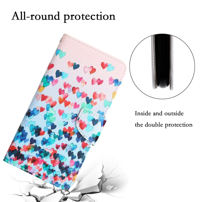 For Xiaomi Redmi Note 12 Pro 5G / Note 12 Pro Speed 5G / Poco X5 Pro 5G PU Leather Stand Pattern Phone Case with Wallet - Love Heart