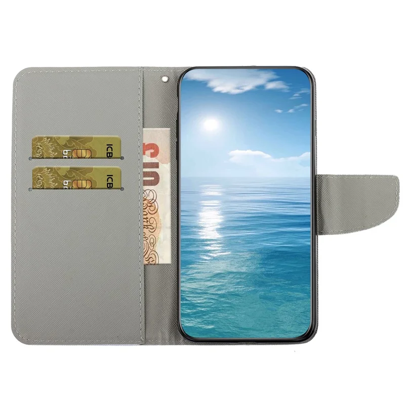 For Xiaomi Redmi Note 12 Pro 5G / Note 12 Pro Speed 5G / Poco X5 Pro 5G PU Leather Stand Pattern Phone Case with Wallet - Blue Butterfly