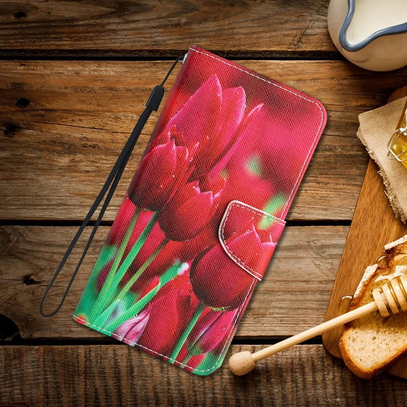 Pour Xiaomi Redmi Note 12 Pro 5G / Note 12 Pro Speed 5G / Poco X5 Pro 5G Étui de téléphone en cuir PU avec support - Tulipe