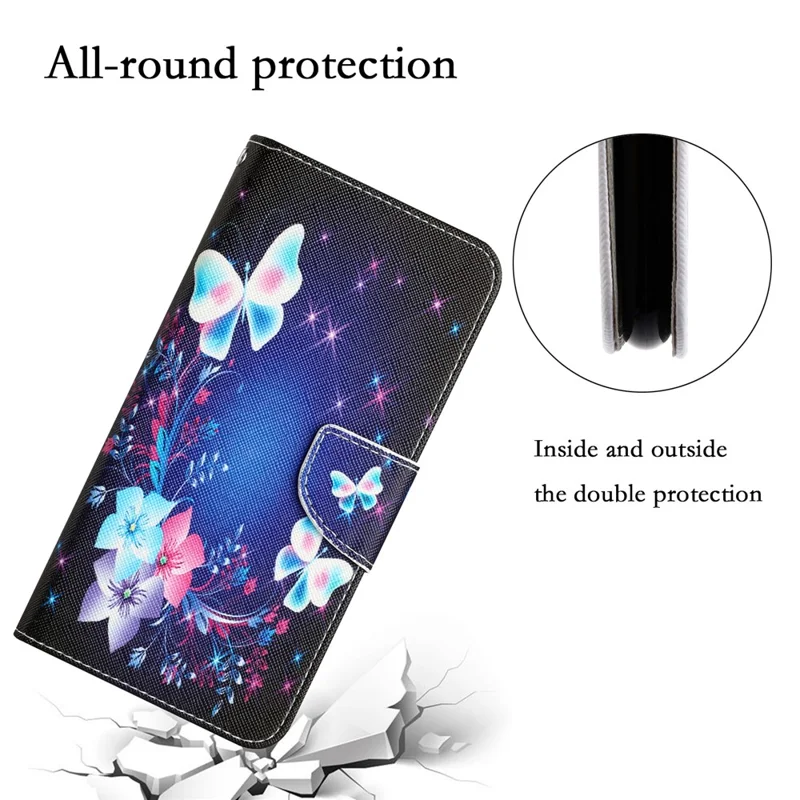 For Xiaomi Redmi Note 12 Pro 5G / Note 12 Pro Speed 5G / Poco X5 Pro 5G PU Leather Stand Pattern Phone Case with Wallet - Butterfly