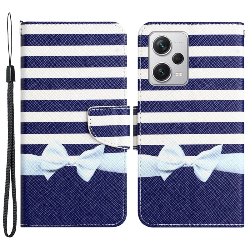 For Xiaomi Redmi Note 12 Pro 5G / Note 12 Pro Speed 5G / Poco X5 Pro 5G PU Leather Stand Pattern Phone Case with Wallet - Bowknot
