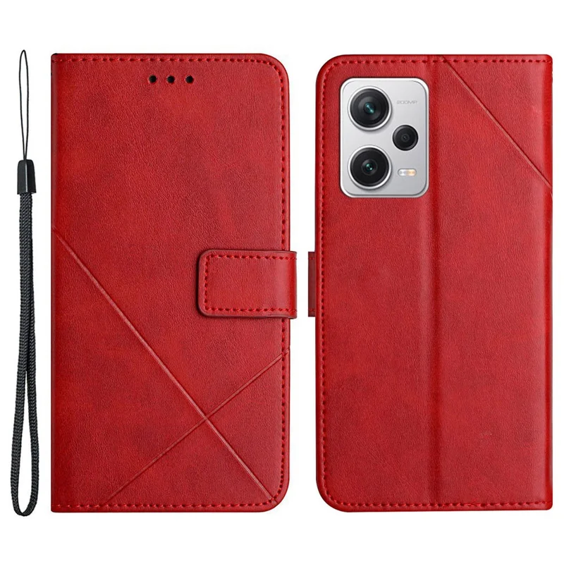 Leather Phone Cover For Xiaomi Poco X5 Pro 5G / Redmi Note 12 Pro Speed 5G / Note 12 Pro 5G - Red