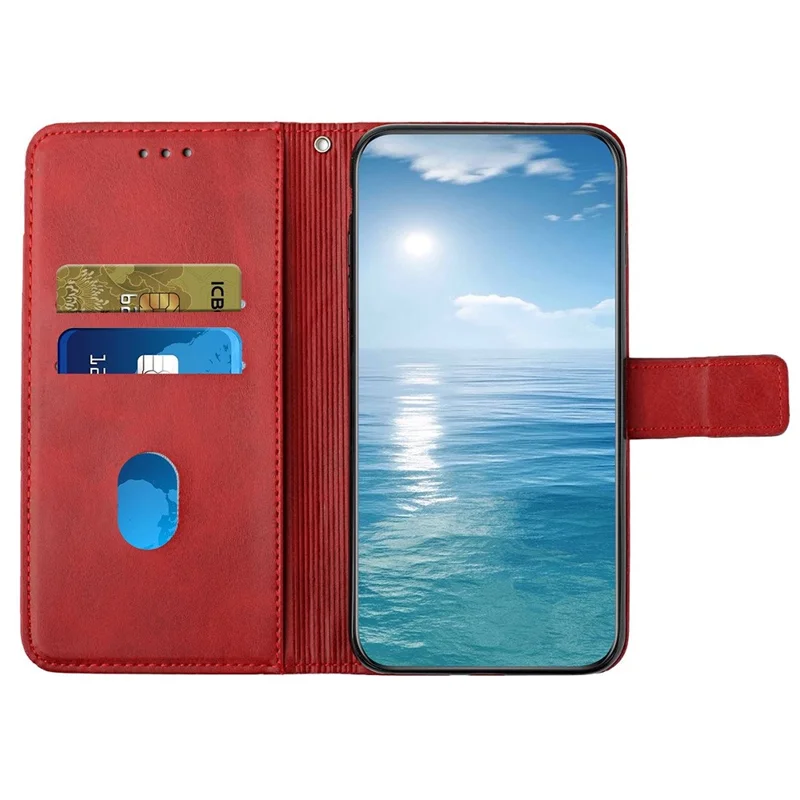 Leather Phone Cover For Xiaomi Poco X5 Pro 5G / Redmi Note 12 Pro Speed 5G / Note 12 Pro 5G - Red