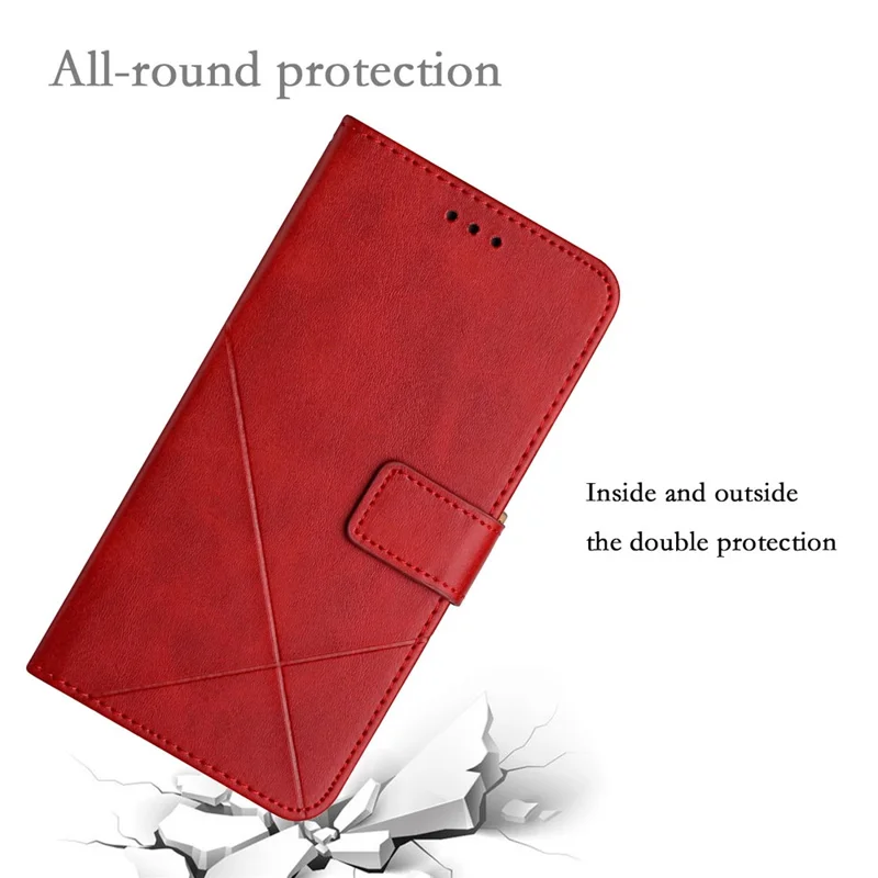 Leather Phone Cover For Xiaomi Poco X5 Pro 5G / Redmi Note 12 Pro Speed 5G / Note 12 Pro 5G - Red