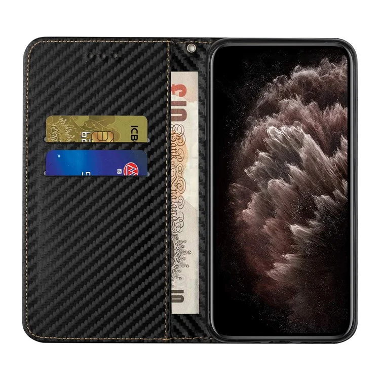 For Samsung Galaxy A24 4G (162.1 x 77.6 x 8.3mm) Full Protection PU Leather Phone Case Magnetic Phone Cover with Stand Wallet - Black