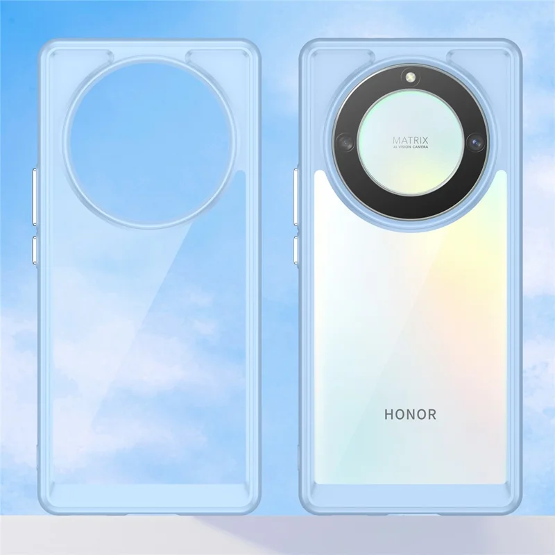 For Honor Magic5 Lite 5G / X40 5G / X9a 5G Clear Phone Case TPU + Acrylic Shockproof Protective Cover - Blue