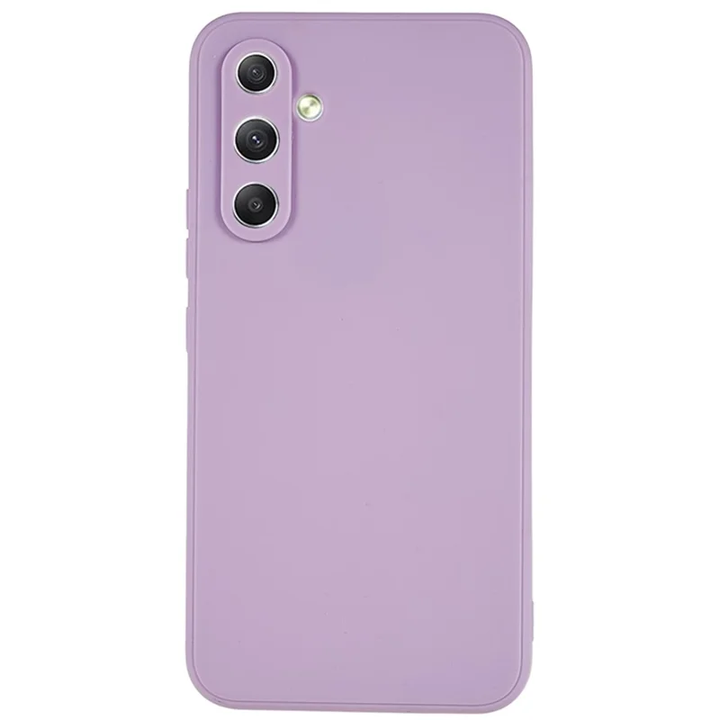 For Samsung Galaxy A54 5G Straight Edge Design TPU Phone Case Precise Cutout Camera Protection Cover - Purple
