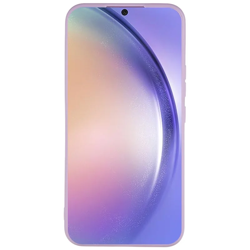 For Samsung Galaxy A54 5G Straight Edge Design TPU Phone Case Precise Cutout Camera Protection Cover - Purple