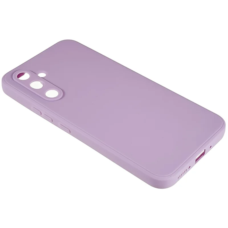 For Samsung Galaxy A54 5G Straight Edge Design TPU Phone Case Precise Cutout Camera Protection Cover - Purple