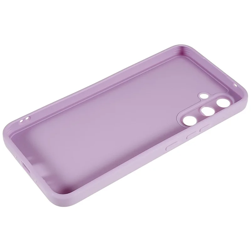 For Samsung Galaxy A54 5G Straight Edge Design TPU Phone Case Precise Cutout Camera Protection Cover - Purple