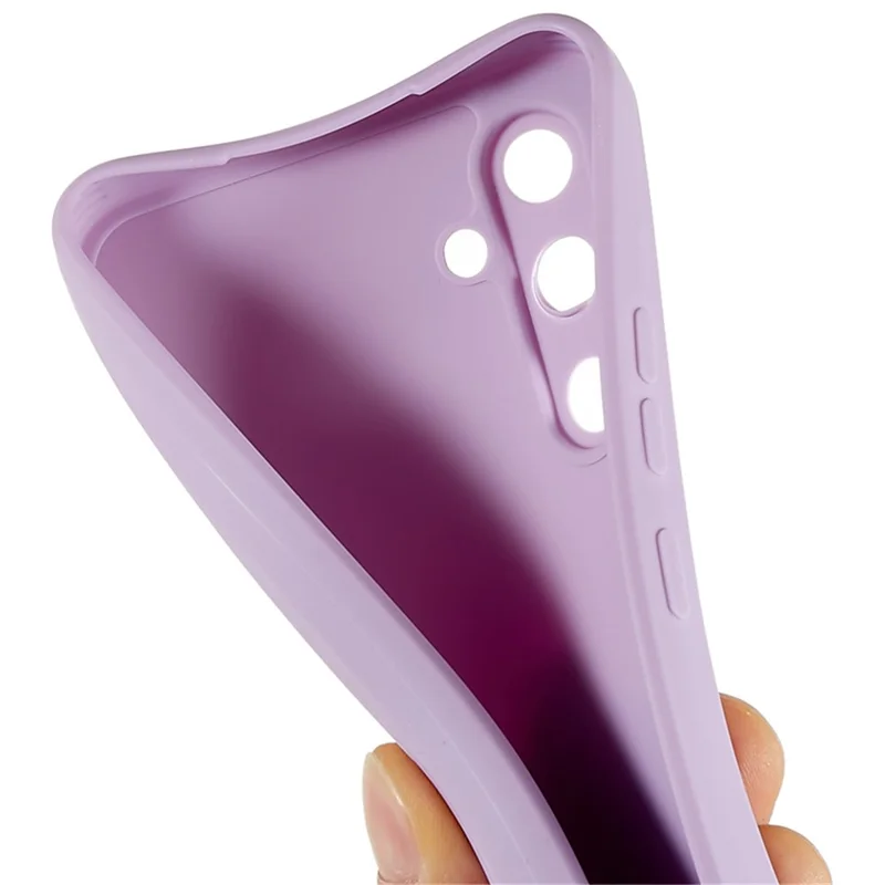 For Samsung Galaxy A54 5G Straight Edge Design TPU Phone Case Precise Cutout Camera Protection Cover - Purple