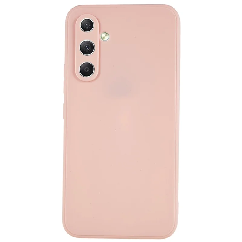 For Samsung Galaxy A54 5G Straight Edge Design TPU Phone Case Precise Cutout Camera Protection Cover - Pink