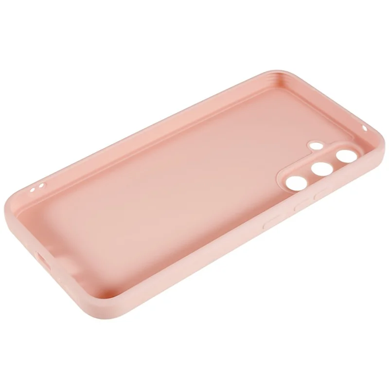 For Samsung Galaxy A54 5G Straight Edge Design TPU Phone Case Precise Cutout Camera Protection Cover - Pink