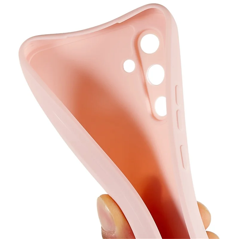 For Samsung Galaxy A54 5G Straight Edge Design TPU Phone Case Precise Cutout Camera Protection Cover - Pink