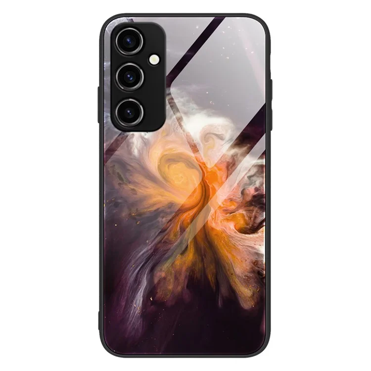 Para Samsung Galaxy A54 5G Marble Pattern Phone Case Tempered Glass + PC + TPU Shock Protective Cover - DL01
