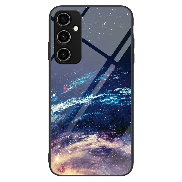 Für Samsung Galaxy A54 5G Phone Cover Pattern Printing Tempered Glass+PC+TPU Phone Case - The Milky Way