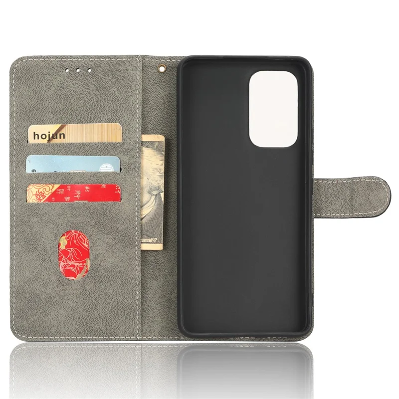 For Samsung Galaxy A53 5G Mobile Phone Case RFID Blocking Stand Wallet Leather Cover with Strap - Blue