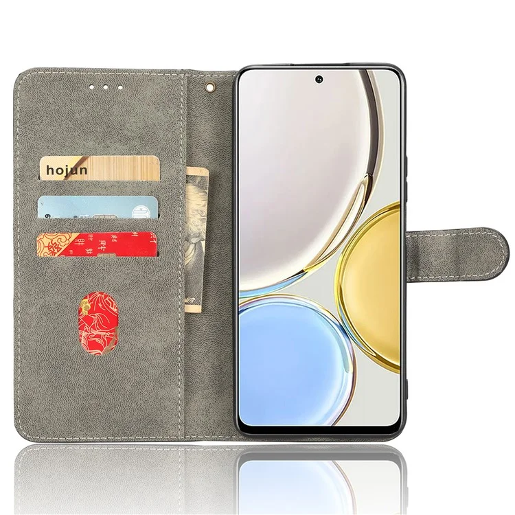 Чехол-бумажник для телефона For Honor Magic4 Lite 5G / X9 5G / X30 5G с защитой от RFID, кожаный со стойкой - синий