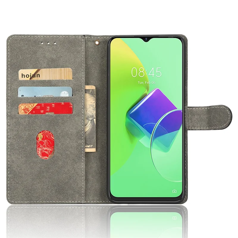 For TECNO Spark 9T 4G KH6 / 9 Pro 4G KH7 RFID Blocking Wallet Phone Case Full Protection Leather Stand Cover with Strap - Blue