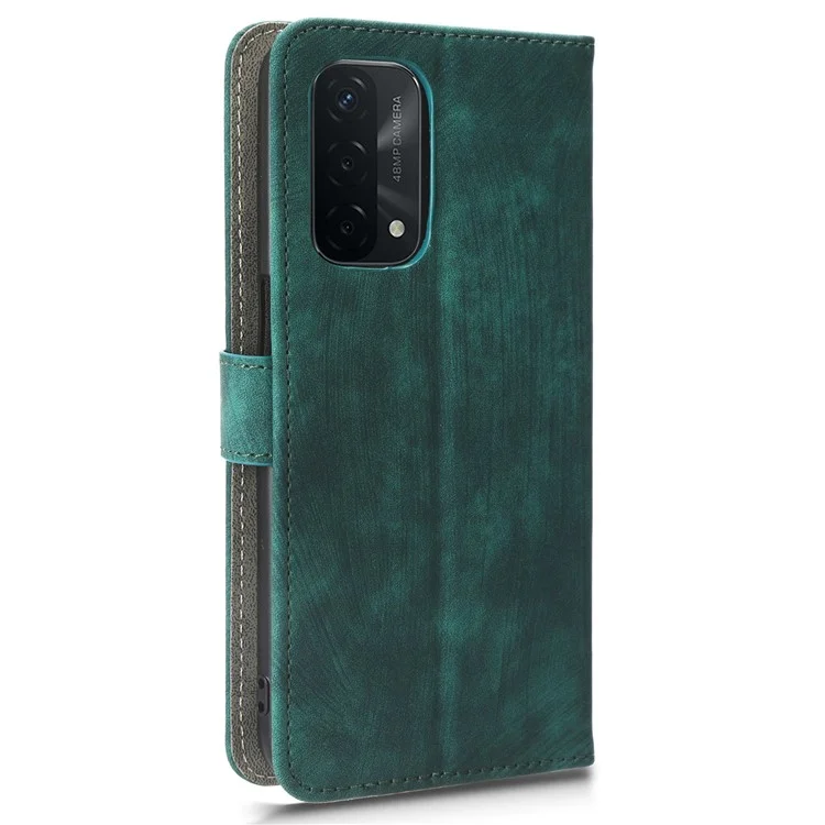 For Oppo A93 5G / A74 5G / A54 5G Phone Wallet Case RFID Blocking PU Leather Stand Cover with Strap - Green