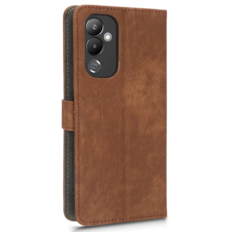 For TECNO Pova 4 LG7n RFID Blocking Phone Stand Case PU Leather Wallet Phone Cover with Strap - Brown