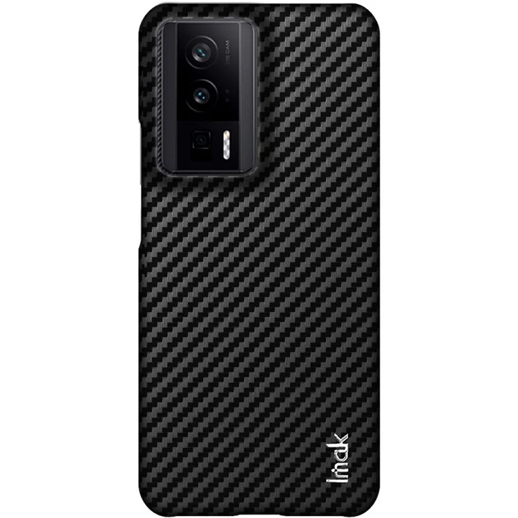 Capa de telefone IMAK Ruiyi Series para Xiaomi Poco F5 Pro 5G / Redmi K60 Pro 5G / K60 5G / Poco F5 Pro 5G, revestida de couro, com textura de fibra de carbono
