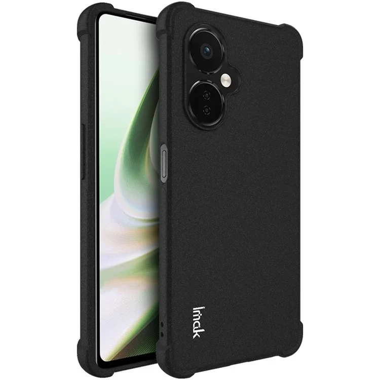 IMAK For OnePlus Nord CE 3 Lite 5G / Nord N30 5G Matte TPU Phone Case Anti-drop Four Corners Airbag Smartphone Cover - Black