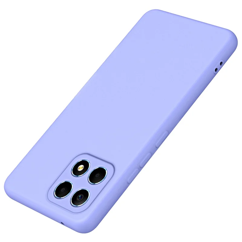 For Honor X8a 4G 2.2mm Thickness Rubberized TPU Phone Case Back Cover with Fiber Lining - Purple