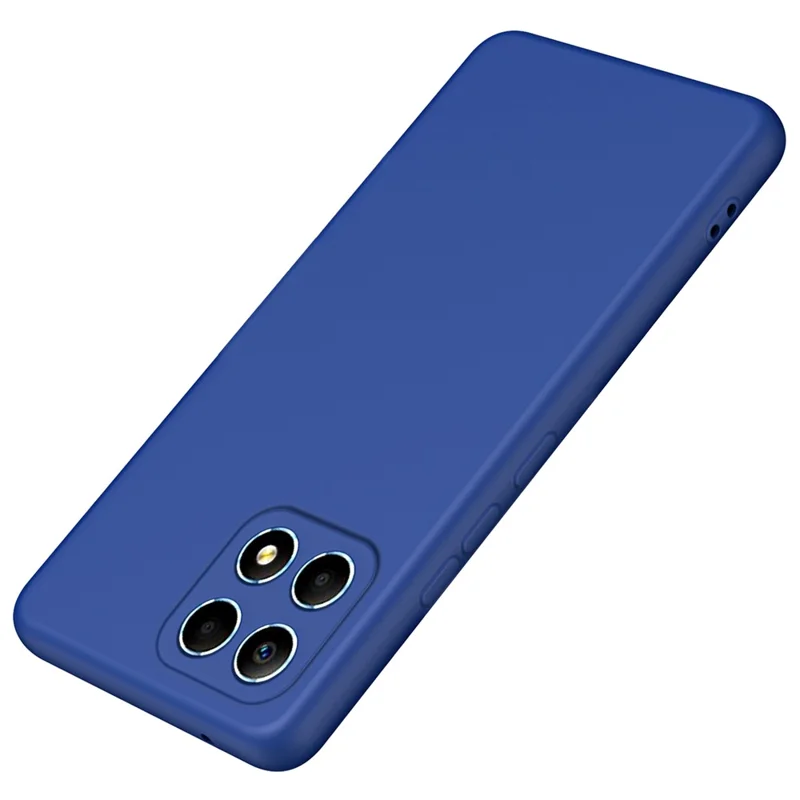 For Honor X8a 4G 2.2mm Thickness Rubberized TPU Phone Case Back Cover with Fiber Lining - Blue