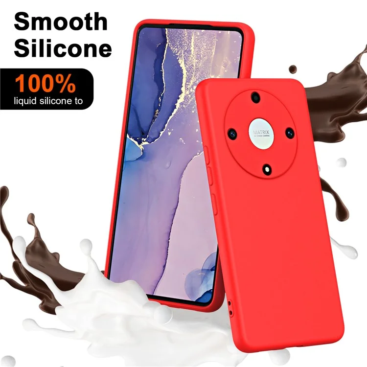 Back Cover for Honor X9a 5G / Magic5 Lite 5G 2.2mm Thickness Fiber Lining Rubberized TPU Phone Case - Blue