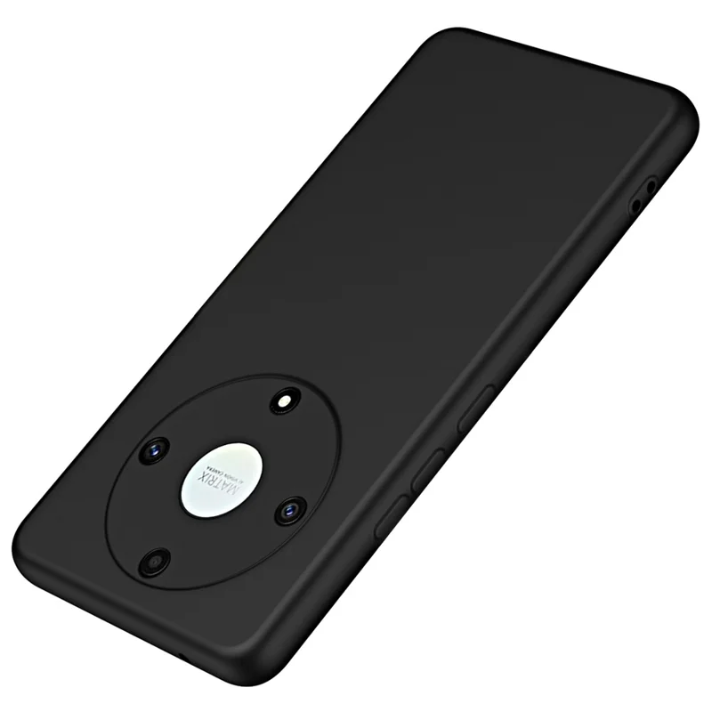 Back Cover for Honor X9a 5G / Magic5 Lite 5G 2.2mm Thickness Fiber Lining Rubberized TPU Phone Case - Black