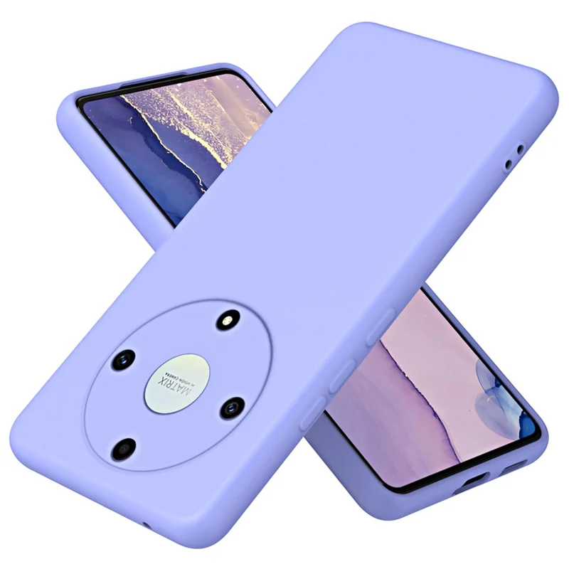 Back Cover for Honor X9a 5G / Magic5 Lite 5G 2.2mm Thickness Fiber Lining Rubberized TPU Phone Case - Purple