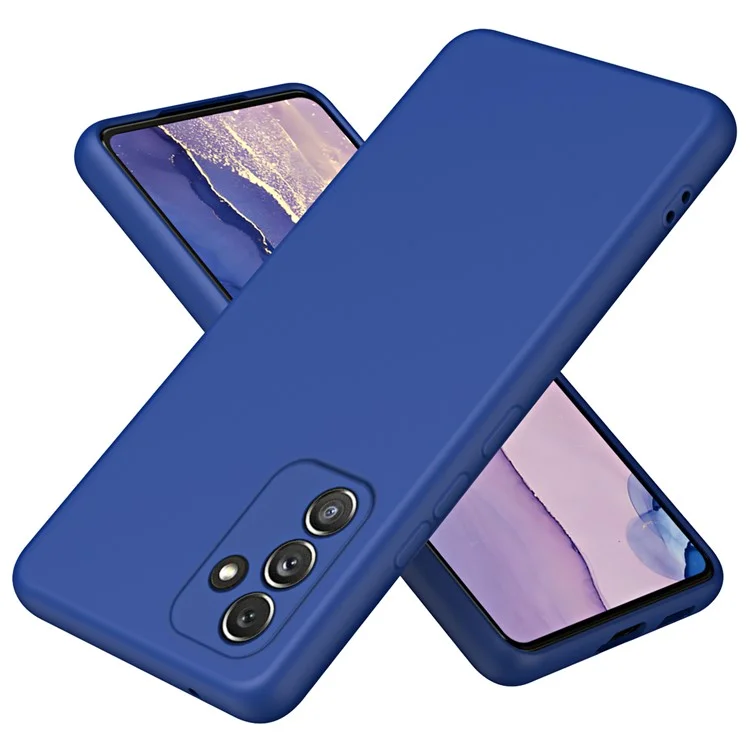 Für Samsung Galaxy A54 5G Fiber Lining Back Cover 2.2mm Dicke Rubberized TPU-Handyhülle - Blau