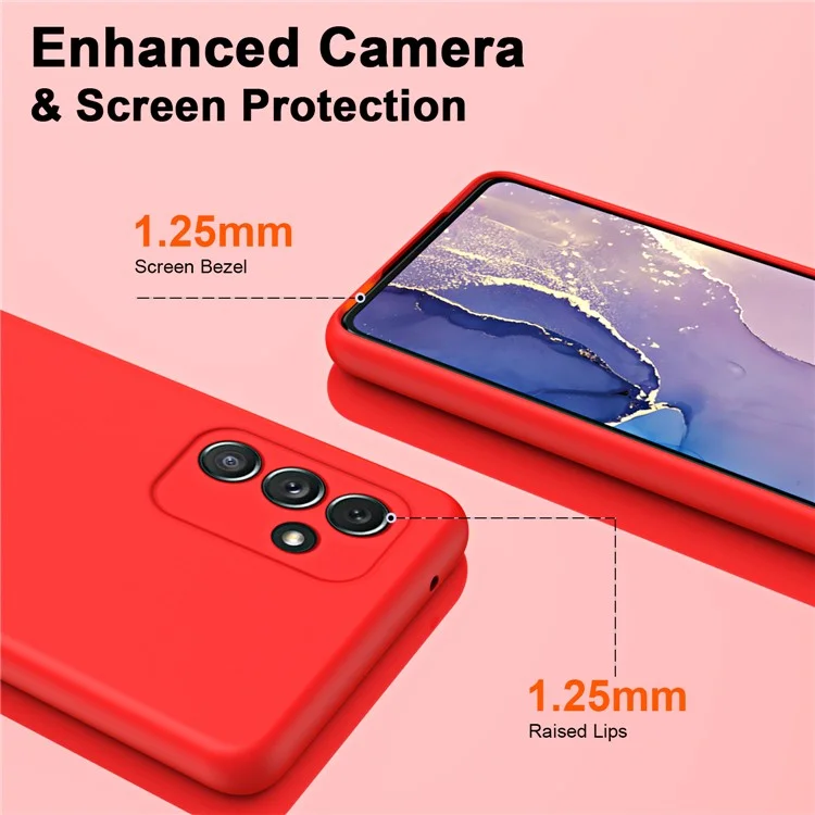 Für Samsung Galaxy A54 5G Fiber Lining Back Cover 2.2mm Dicke Rubberized TPU-Handyhülle - Blau