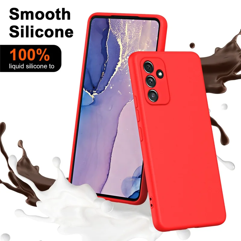 For Samsung Galaxy A54 5G Fiber Lining Back Cover 2.2mm Thickness Rubberized TPU Phone Case - Black
