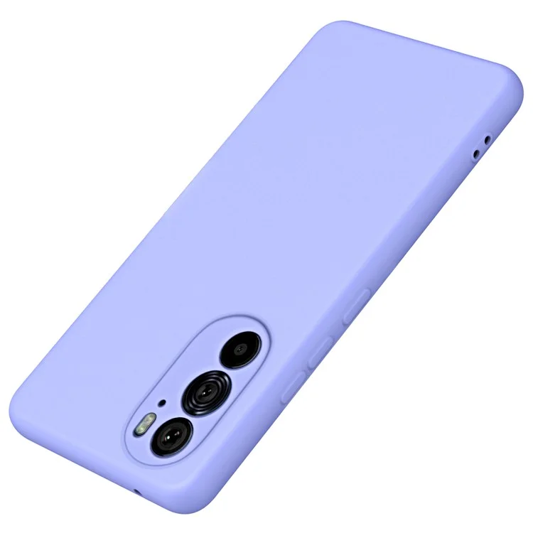 Für Motorola Edge X30 / 30 Pro (Motorola Edge+ (2022)) Gummiartiger Rückendeckel mit Faserfütterung 2,2 mm Dicke TPU Handyhülle - Lila