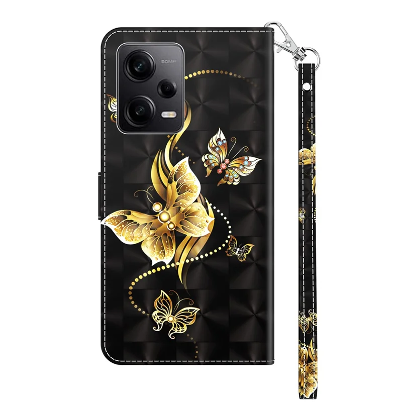 Anti-drop Phone Case For Xiaomi Redmi Note 12 Pro 5G / Note 12 Pro Speed 5G / Poco X5 Pro 5G - Golden Butterfly
