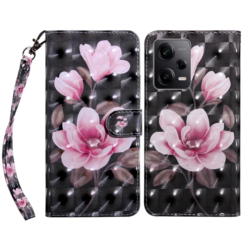 Anti-drop Phone Case For Xiaomi Redmi Note 12 Pro 5G / Note 12 Pro Speed 5G / Poco X5 Pro 5G - Pink Flower
