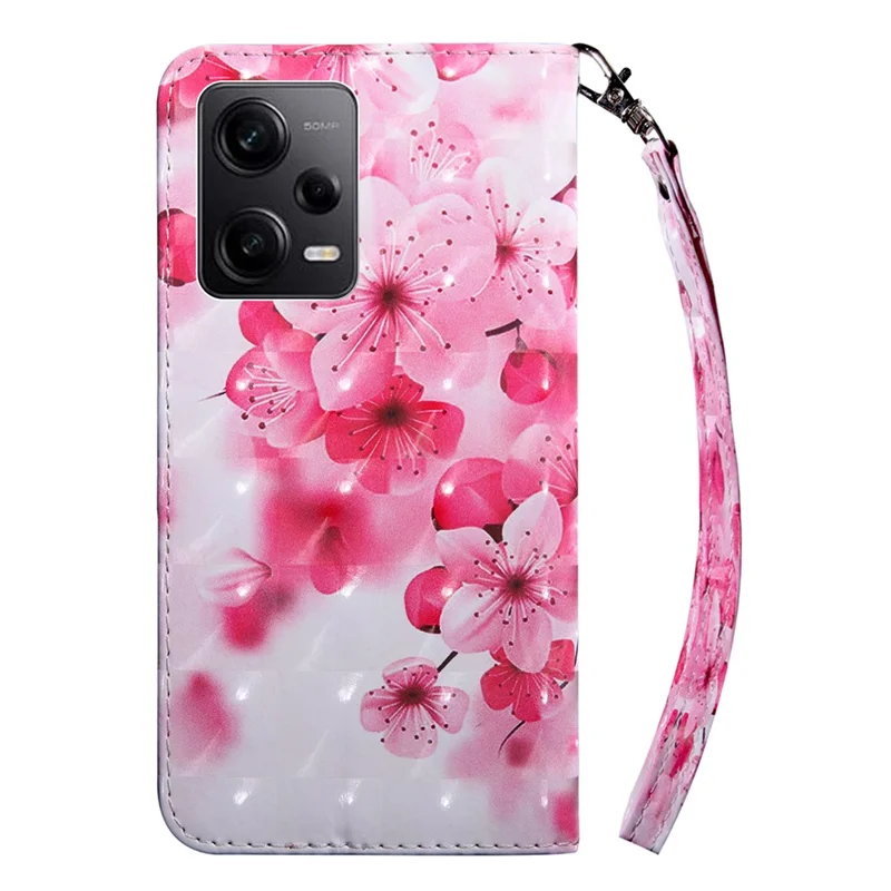 Anti-drop Phone Case For Xiaomi Redmi Note 12 Pro 5G / Note 12 Pro Speed 5G / Poco X5 Pro 5G - Red Flower