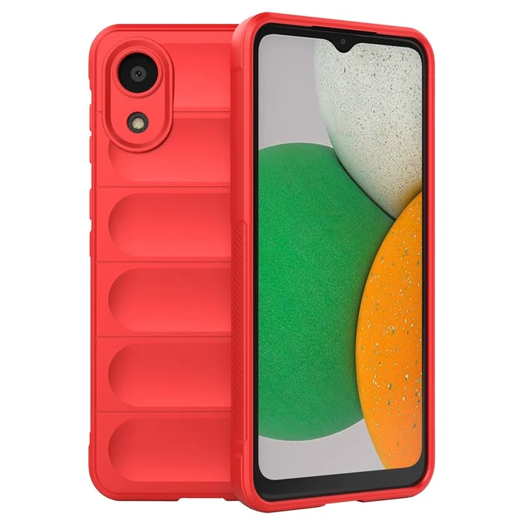 For Samsung Galaxy A03 Core TPU Back Protector Phone Case Rugged Cell Phone Cover - Red