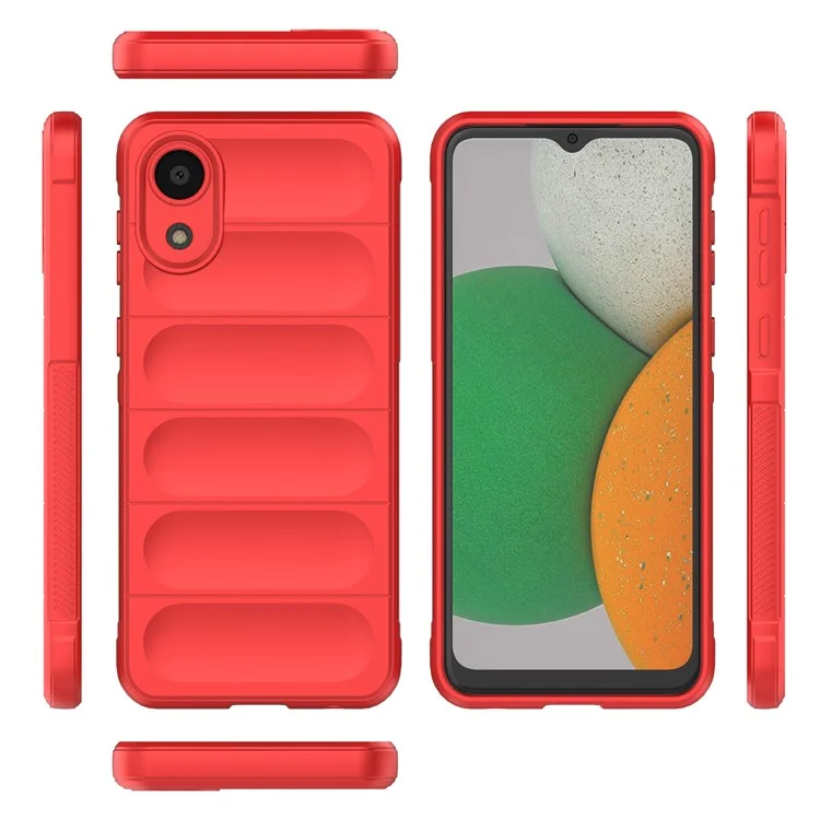 For Samsung Galaxy A03 Core TPU Back Protector Phone Case Rugged Cell Phone Cover - Red