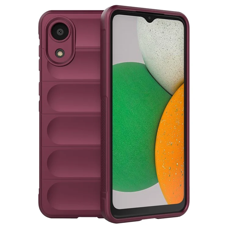 For Samsung Galaxy A03 Core TPU Back Protector Phone Case Rugged Cell Phone Cover - Wine Red