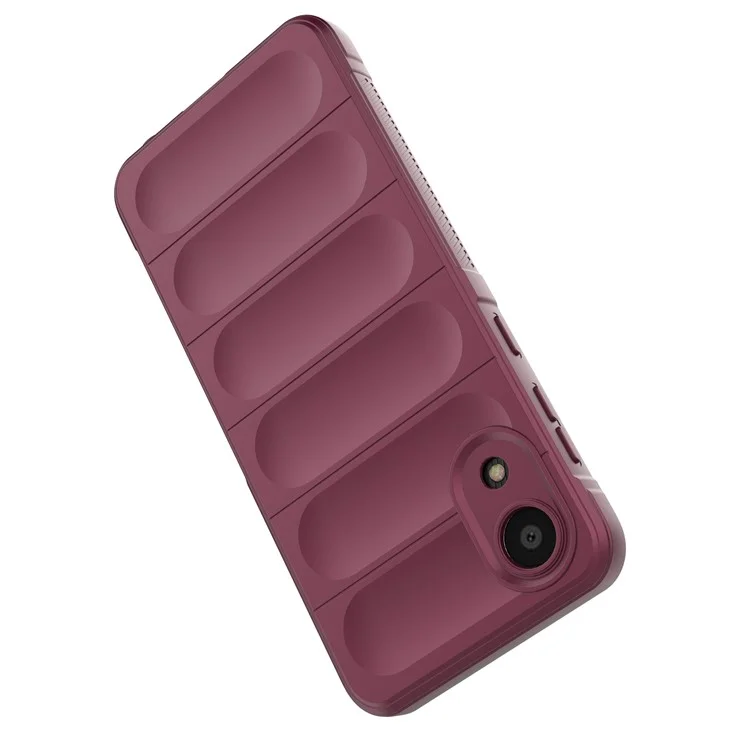 For Samsung Galaxy A03 Core TPU Back Protector Phone Case Rugged Cell Phone Cover - Wine Red