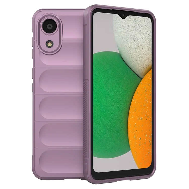 For Samsung Galaxy A03 Core TPU Back Protector Phone Case Rugged Cell Phone Cover - Light Purple