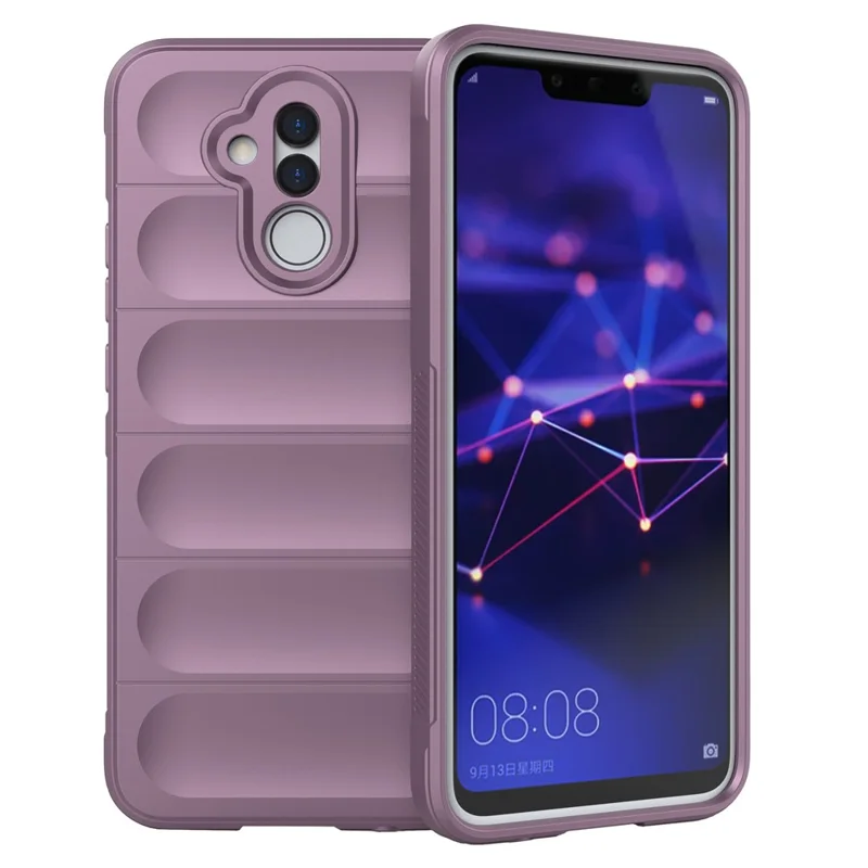 For Huawei Mate 20 Lite TPU Back Protector Phone Case Anti-fall Rugged Cell Phone Cover - Light Purple